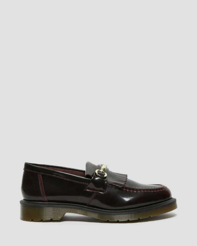 Black DR Martens Adrian Snaffle Smooth Leather Kiltie Loafers | 8720AWJDT