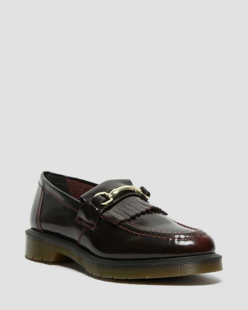 Black DR Martens Adrian Snaffle Smooth Leather Kiltie Loafers | 8720AWJDT