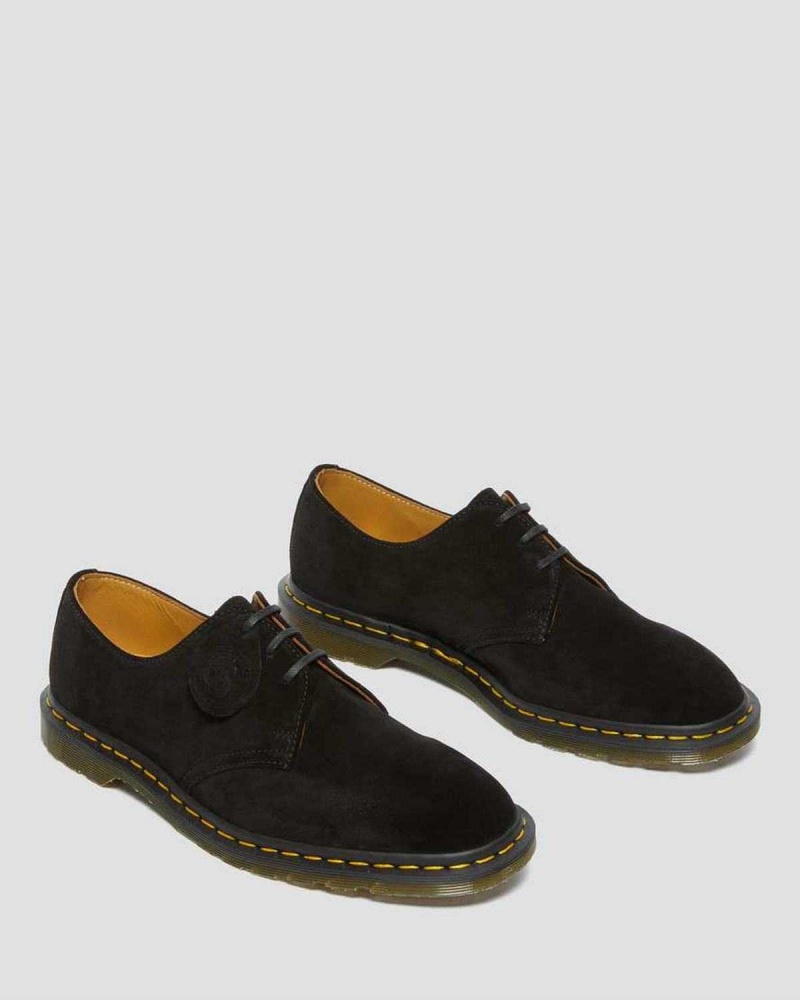 Black DR Martens Archie II Made in England Suede Oxford Shoes | 8940IBRLX