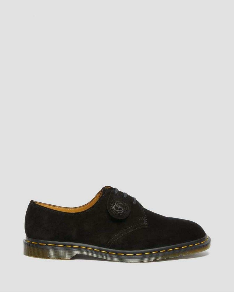 Black DR Martens Archie II Made in England Suede Oxford Shoes | 8940IBRLX