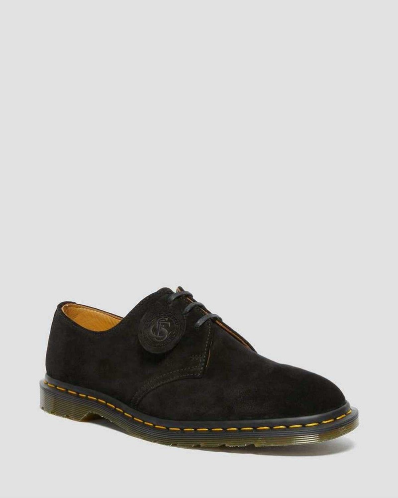 Black DR Martens Archie II Made in England Suede Oxford Shoes | 8940IBRLX