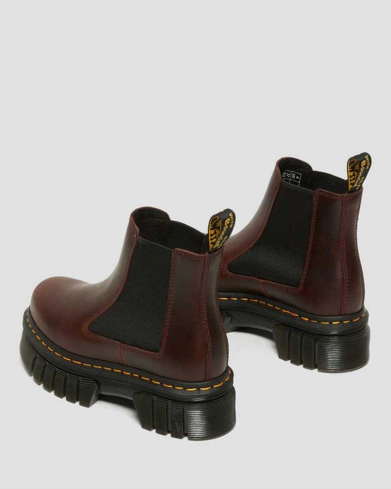 Black DR Martens Audrick Brando Leather Platform Chelsea Boots | 4230PTYFJ