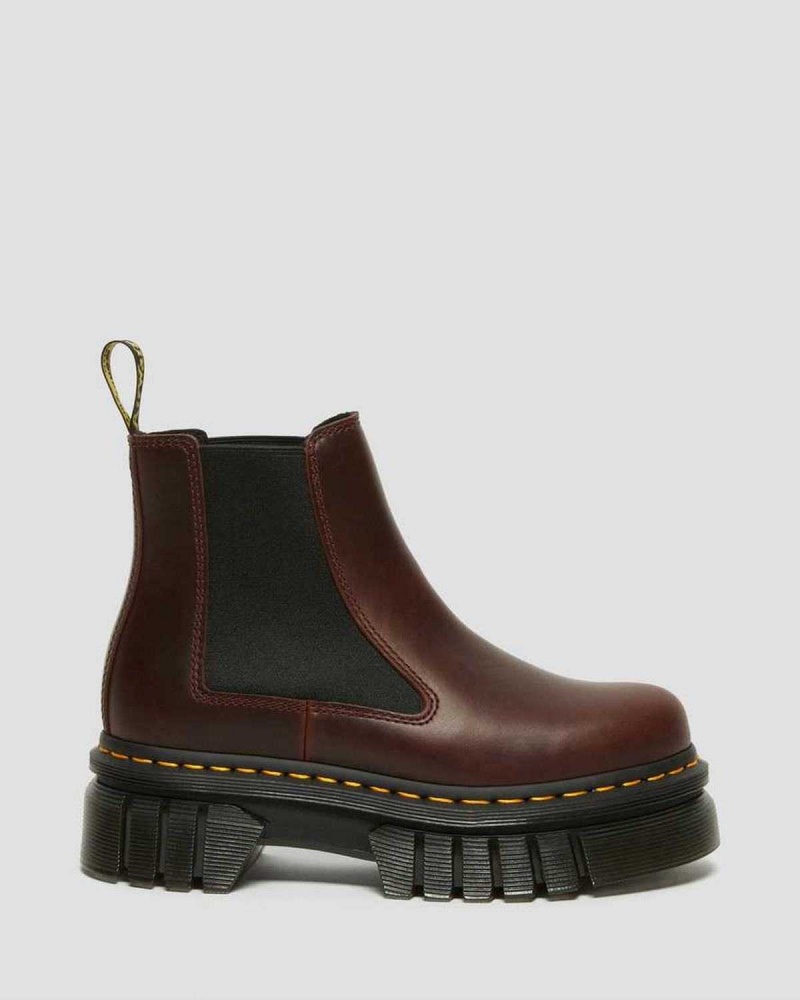 Black DR Martens Audrick Brando Leather Platform Chelsea Boots | 4230PTYFJ