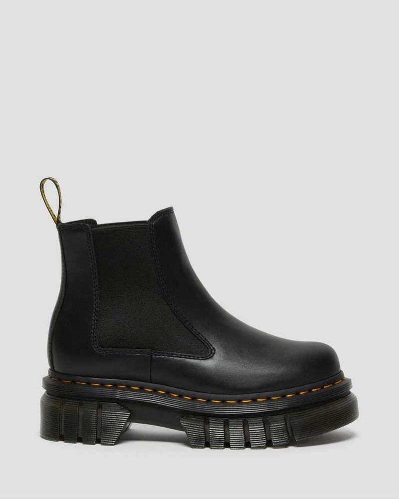 Black DR Martens Audrick Nappa Leather Platform Chelsea Boots | 9705ZYUEQ