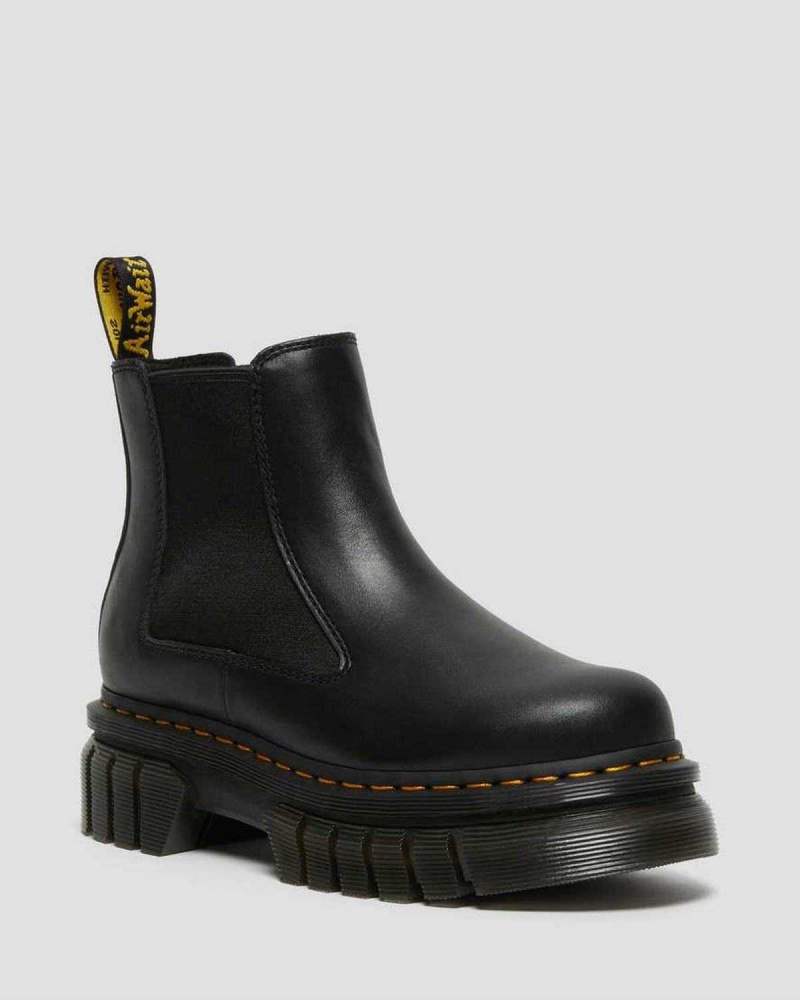 Black DR Martens Audrick Nappa Leather Platform Chelsea Boots | 9705ZYUEQ