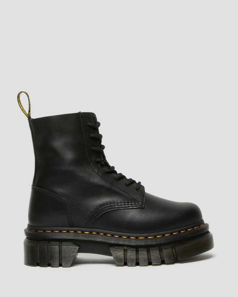 Black DR Martens Audrick Nappa Leather Platform Ankle Boots | 3745EWHGC