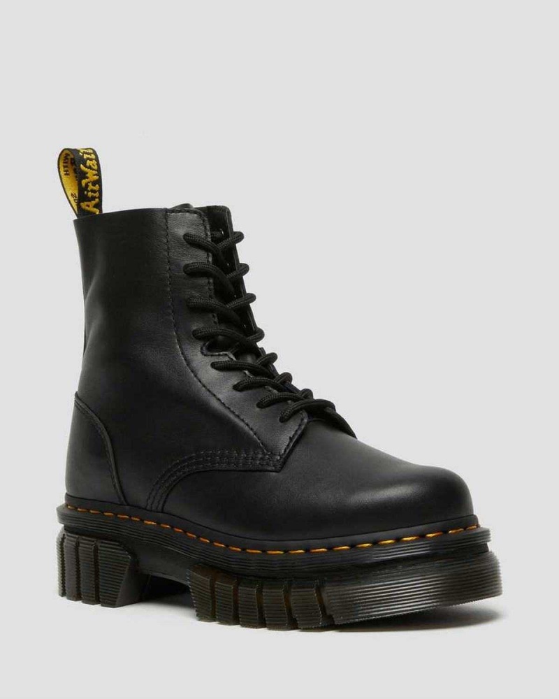 Black DR Martens Audrick Nappa Leather Platform Ankle Boots | 3745EWHGC