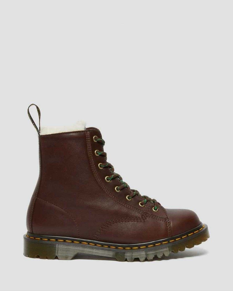 Black DR Martens Barton Made in England Shearling Lined Leather Boots | 1204QNKSF