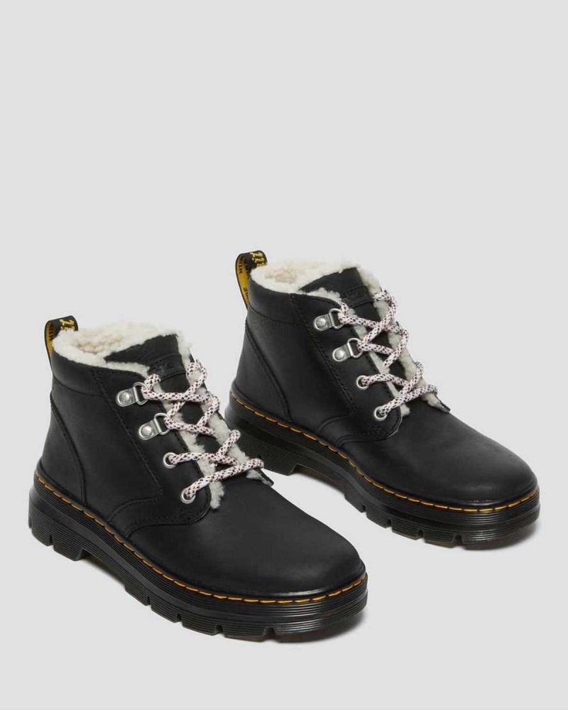 Black DR Martens Bonny Faux Shearling Lined Casual Boots | 3917HZCSJ