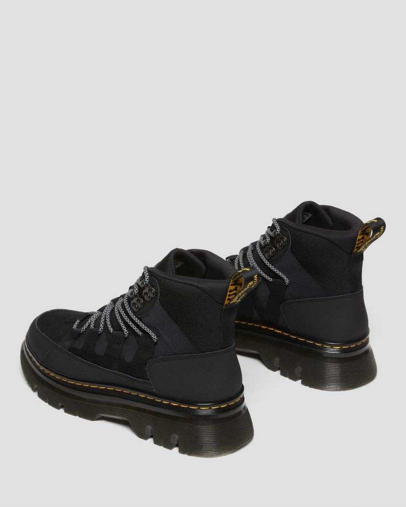 Black DR Martens Boury Leather Casual Boots | 7896TRNBV