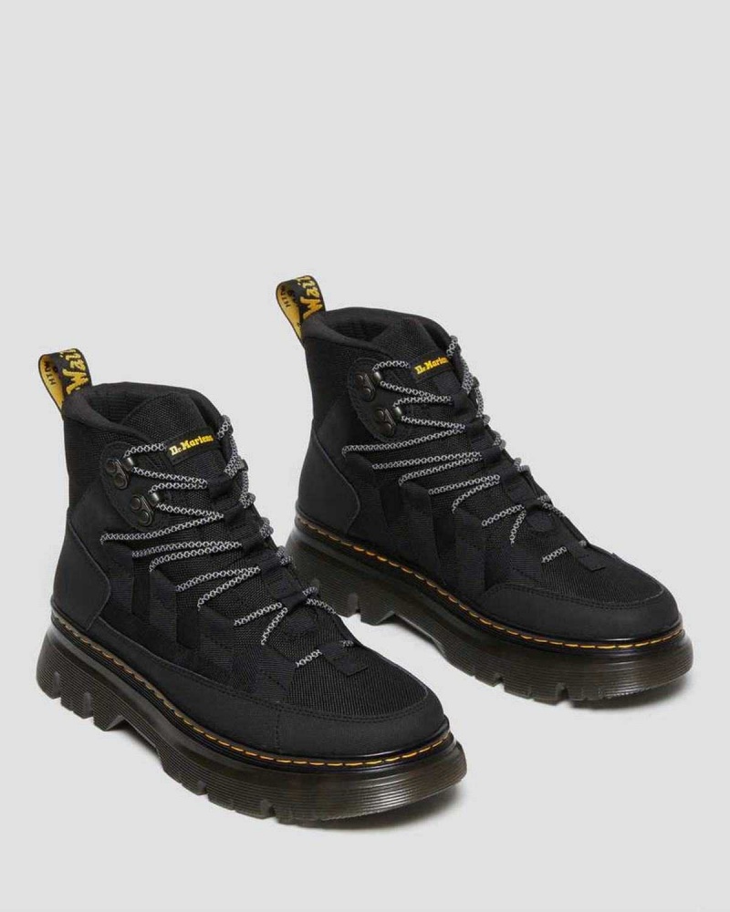 Black DR Martens Boury Leather Casual Boots | 7896TRNBV