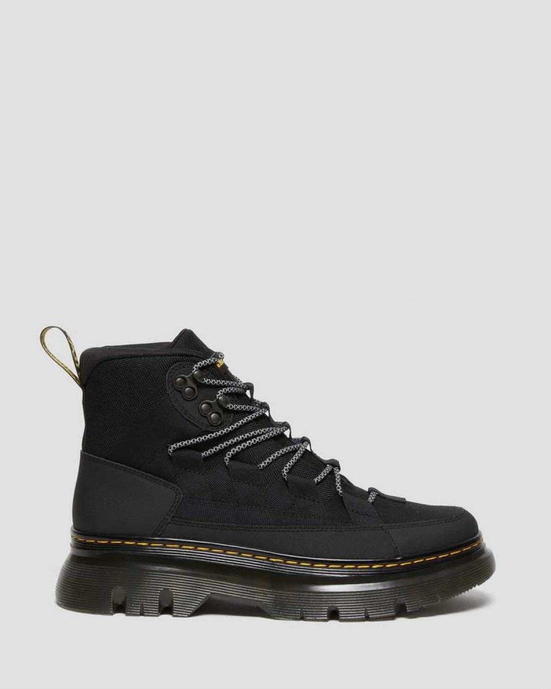 Black DR Martens Boury Leather Casual Boots | 7896TRNBV