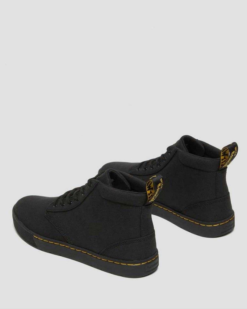 Black DR Martens Cairo Canvas Chukka Boots | 7186ADONH