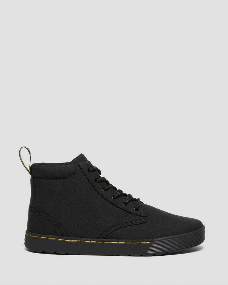 Black DR Martens Cairo Canvas Chukka Boots | 7186ADONH