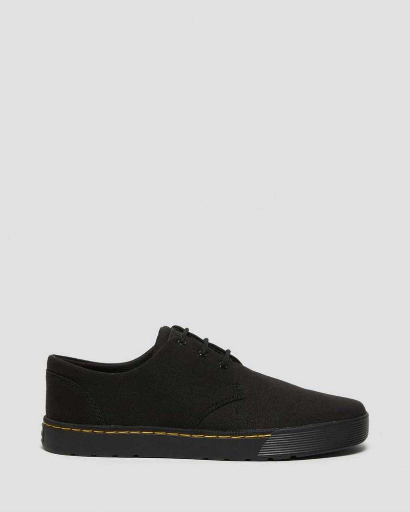 Black DR Martens Cairo Low Canvas Shoes | 3895IDPLX