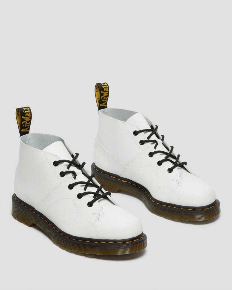 Black DR Martens Church Smooth Leather Monkey Boots | 0349SAOHQ