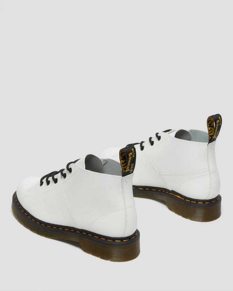 Black DR Martens Church Smooth Leather Monkey Boots | 0349SAOHQ