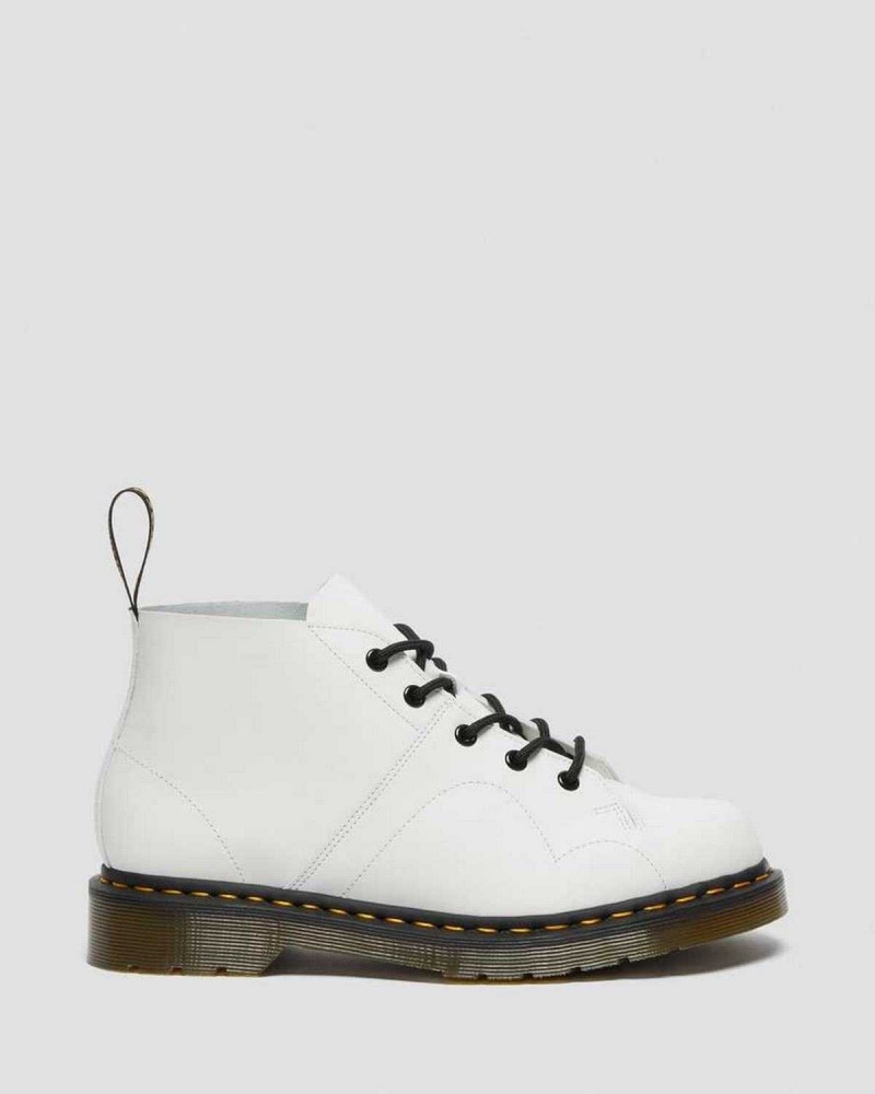 Black DR Martens Church Smooth Leather Monkey Boots | 0349SAOHQ