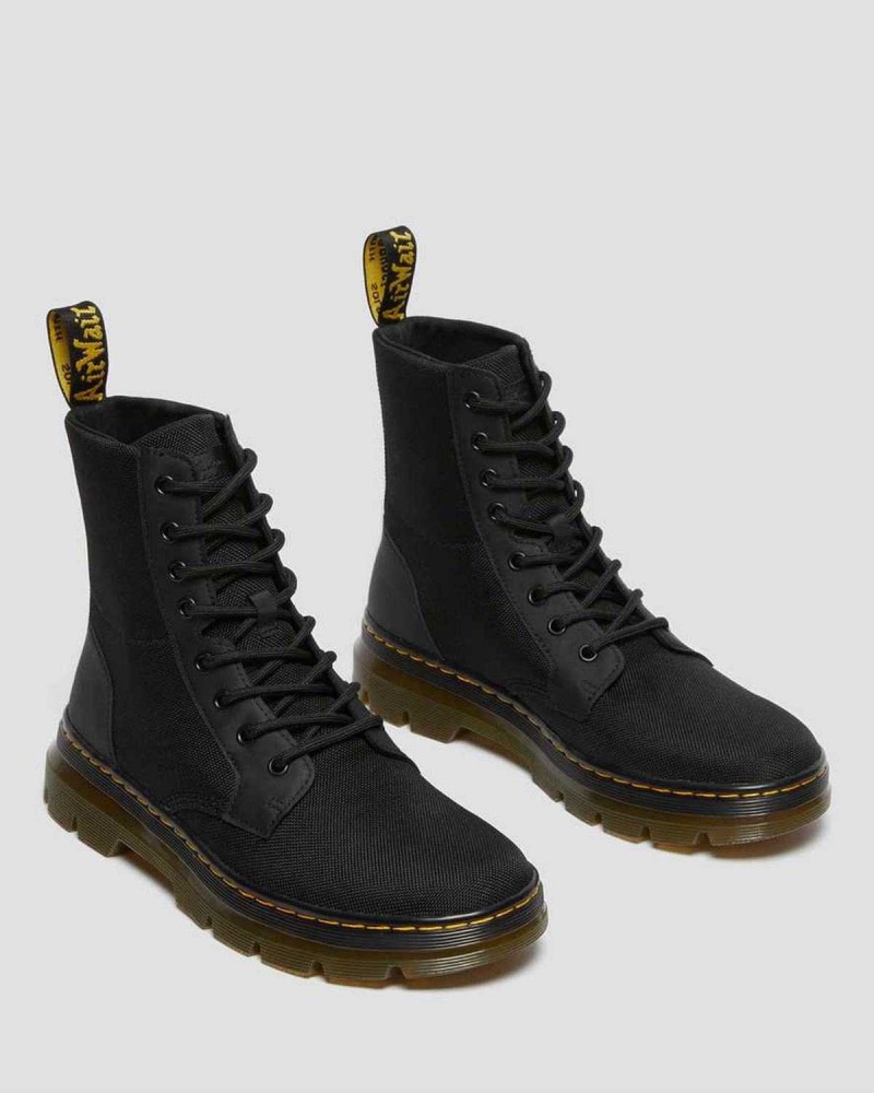 Black DR Martens Combs Poly Casual Boots | 8519BLJQH