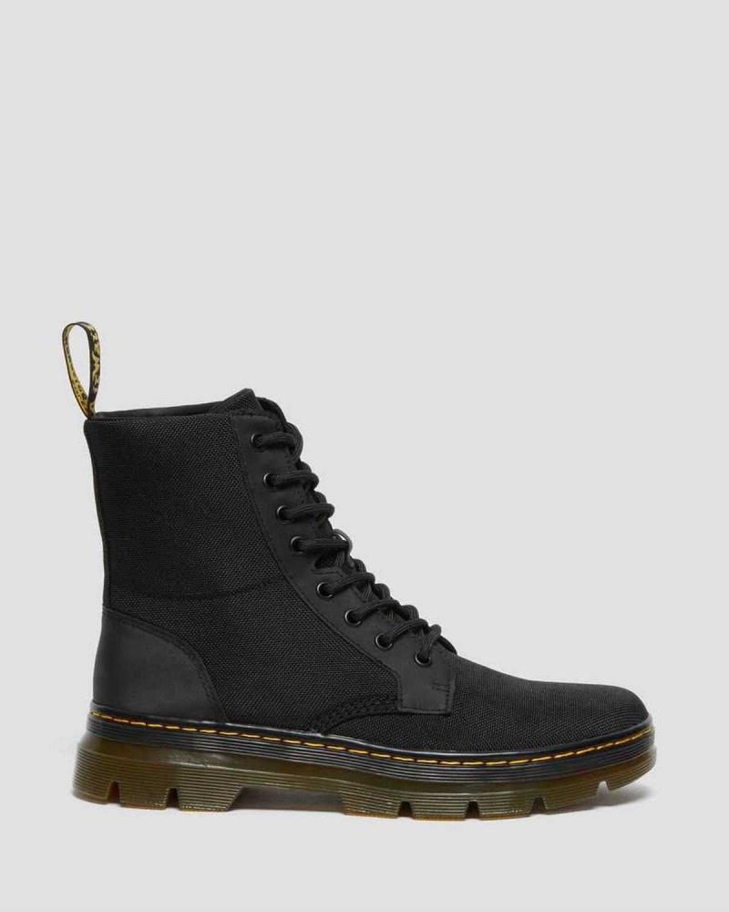 Black DR Martens Combs Poly Casual Boots | 8519BLJQH