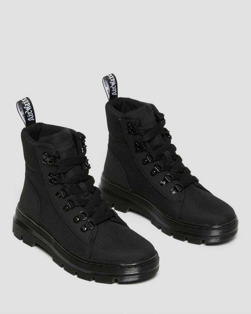 Black DR Martens Combs Poly Casual Boots | 5917RVIKB