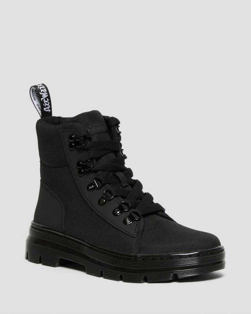 Black DR Martens Combs Poly Casual Boots | 5917RVIKB