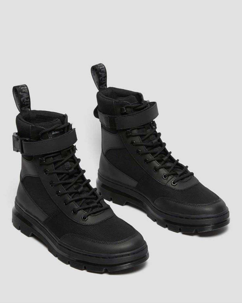 Black DR Martens Combs Tech Poly Casual Boots | 5460GQBNF