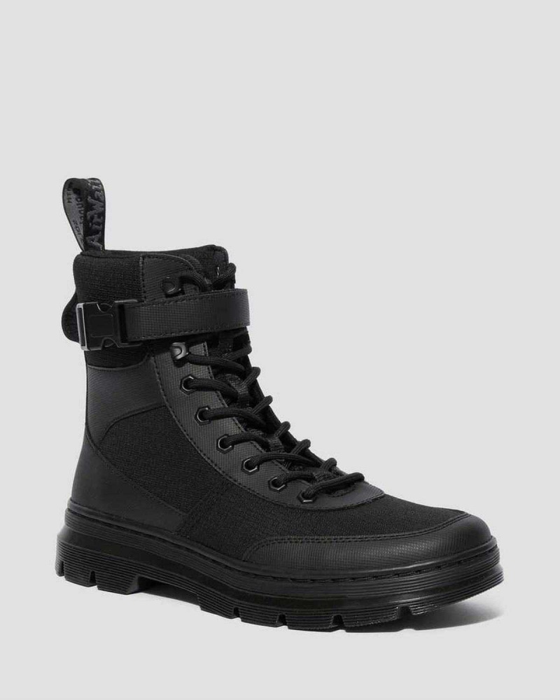 Black DR Martens Combs Tech Poly Casual Boots | 5460GQBNF