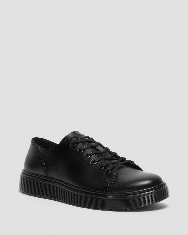 Black DR Martens Dante Brando Leather Casual Shoes | 2516EKVRC