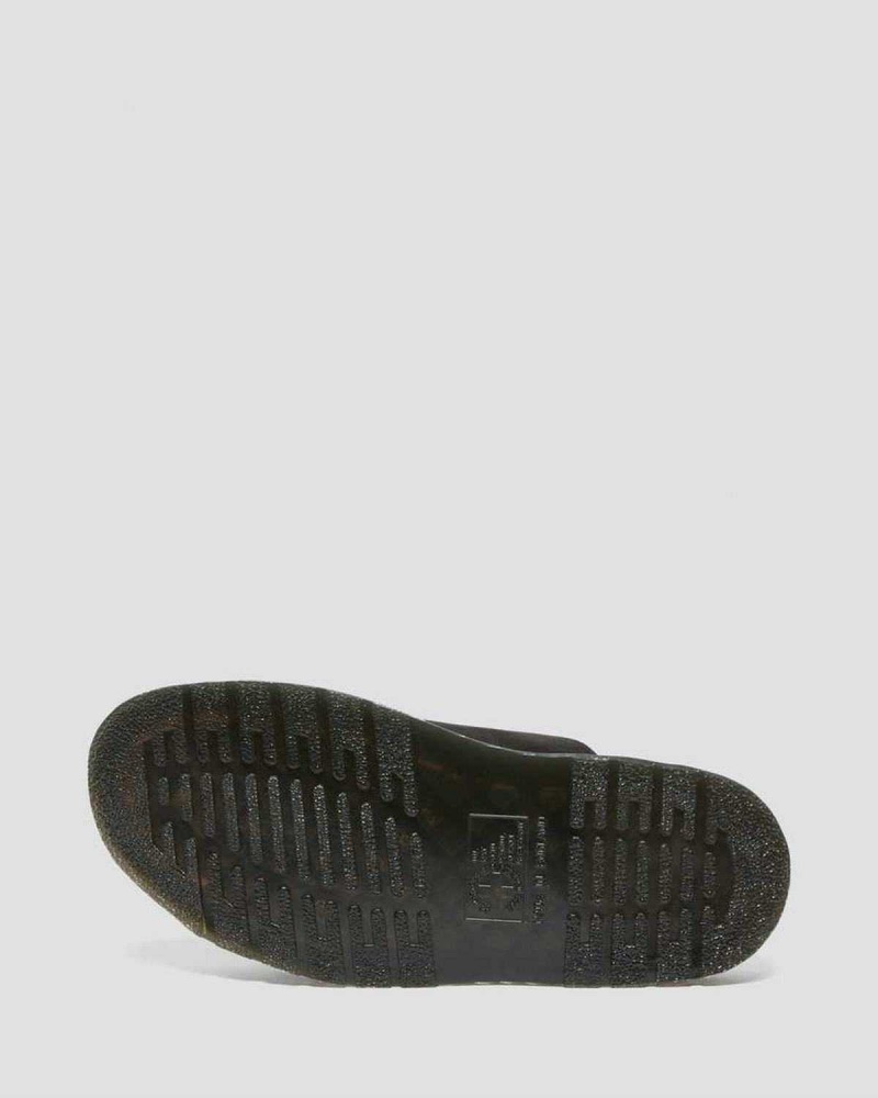 Black DR Martens Dayne Made in England Suede Slide Sandals | 9065FSELP