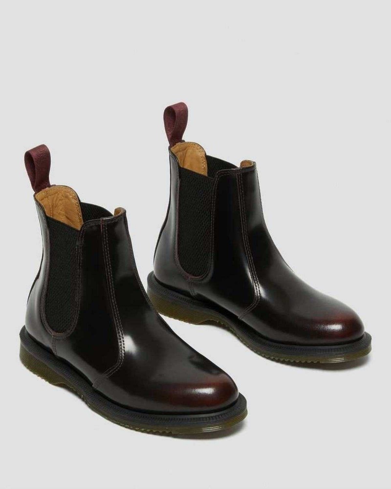 Black DR Martens Flora Arcadia Leather Chelsea Boots | 1526ISEGQ