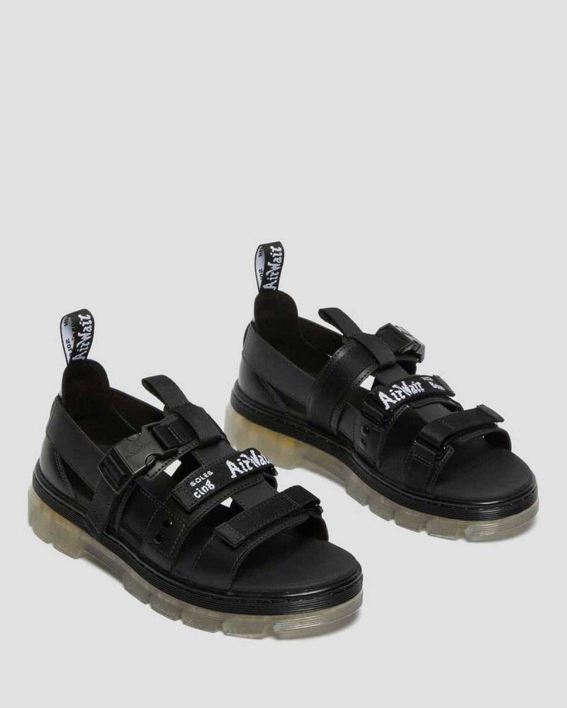 Black DR Martens Pearson Iced Casual Sandals | 6703LMNCO