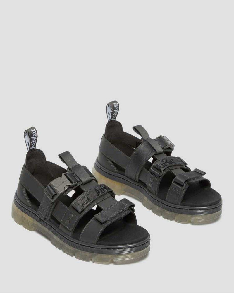 Black DR Martens Pearson Iced Casual Sandals | 3290UQAJT