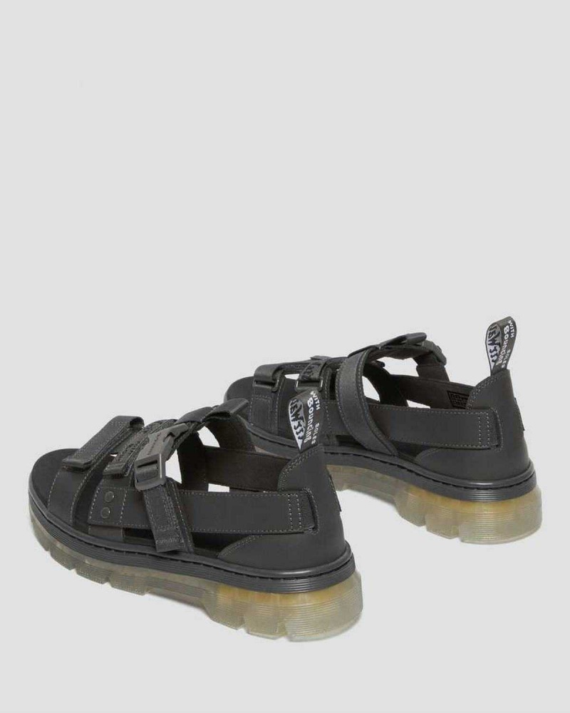 Black DR Martens Pearson Iced Casual Sandals | 3290UQAJT