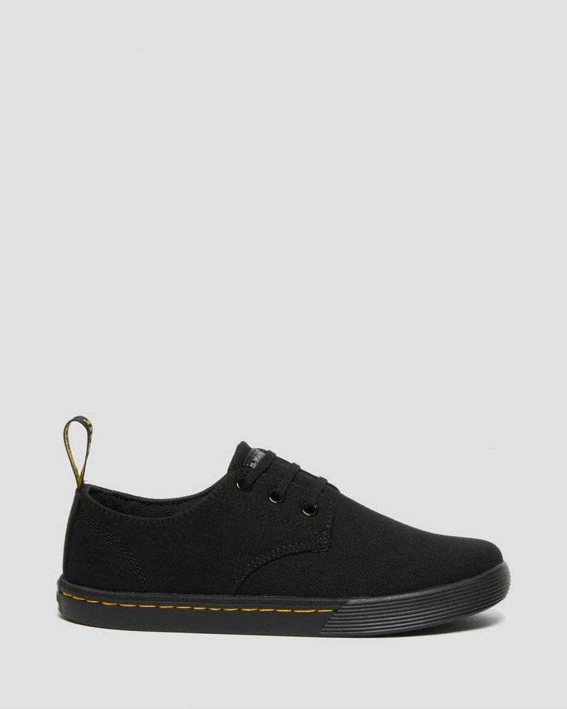 Black DR Martens Santanita Canvas Casual Shoes | 0457ZLXIV