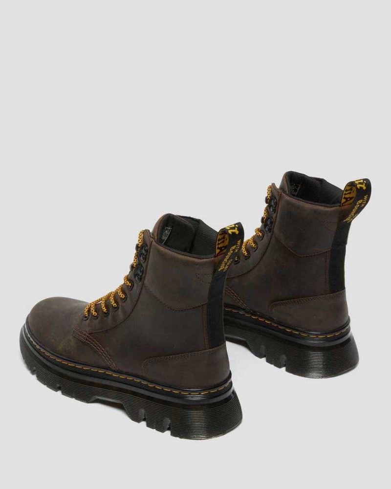 Black DR Martens Tarik Crazy Horse Leather Utility Boots | 6039SJVFN