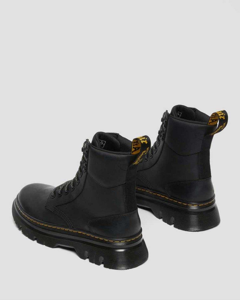 Black DR Martens Tarik Wyoming Leather Utility Boots | 3972IDLPC