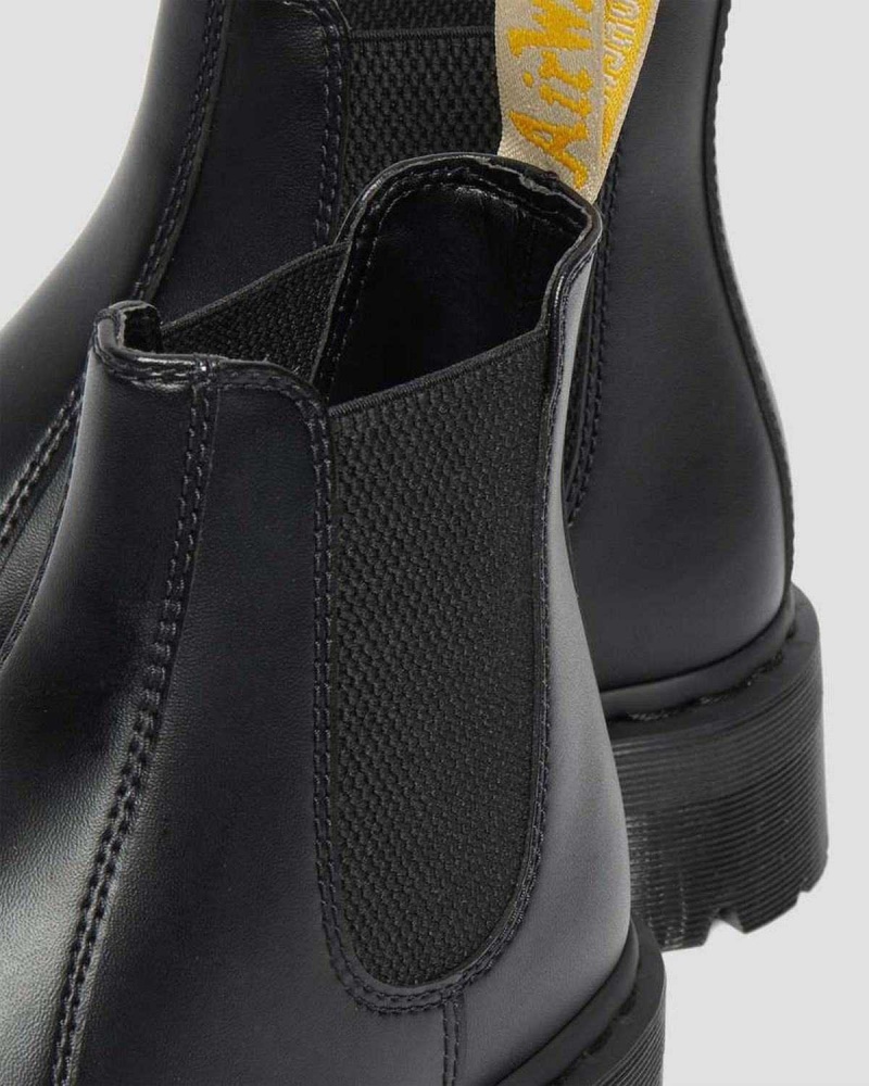 Black DR Martens Vegan 2976 Felix Platform Chelsea Boots | 0935XOAUD