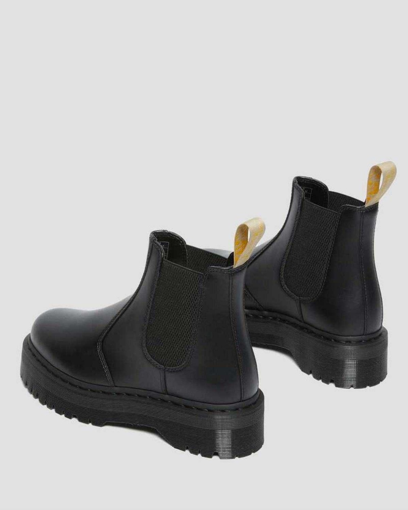 Black DR Martens Vegan 2976 Felix Platform Chelsea Boots | 0935XOAUD