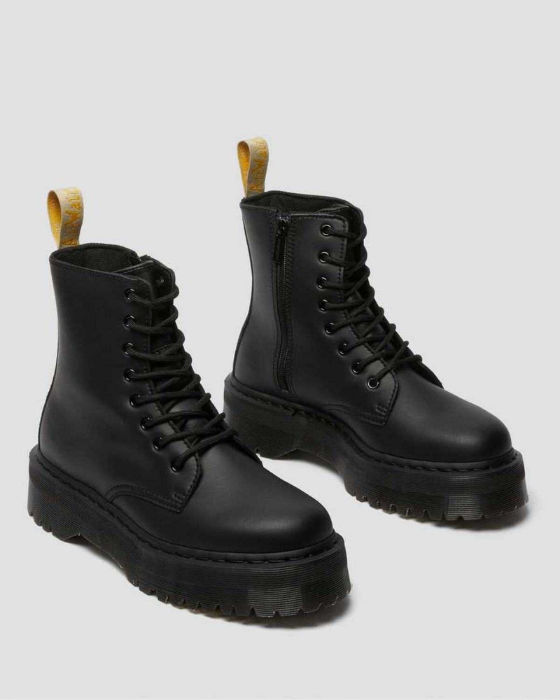 Black DR Martens Vegan Jadon II Mono Platform Boots | 2084TJFDN