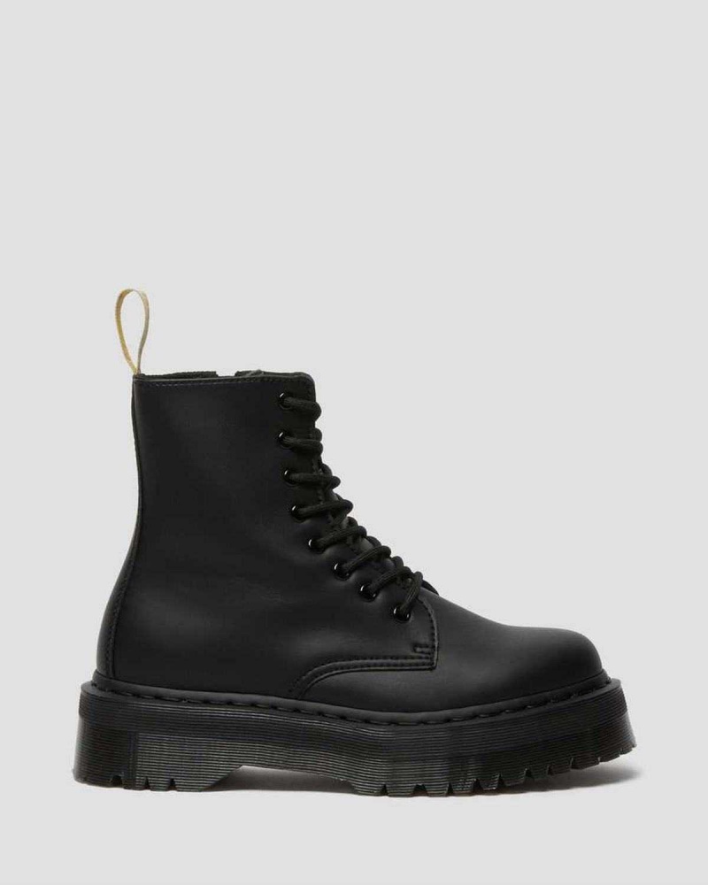 Black DR Martens Vegan Jadon II Mono Platform Boots | 2084TJFDN