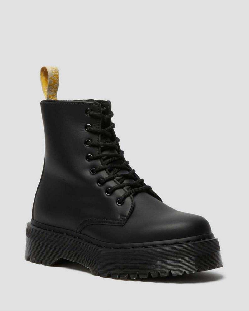 Black DR Martens Vegan Jadon II Mono Platform Boots | 2084TJFDN