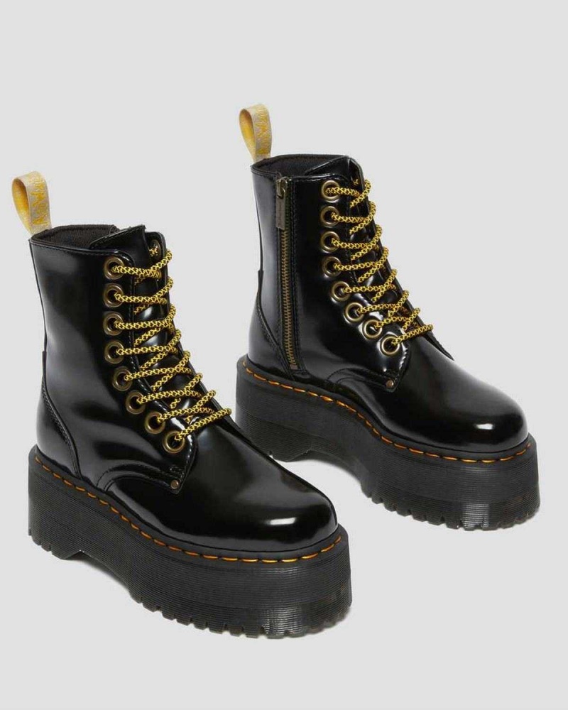 Black DR Martens Vegan Jadon Max Platform Boots | 2847TZXYP