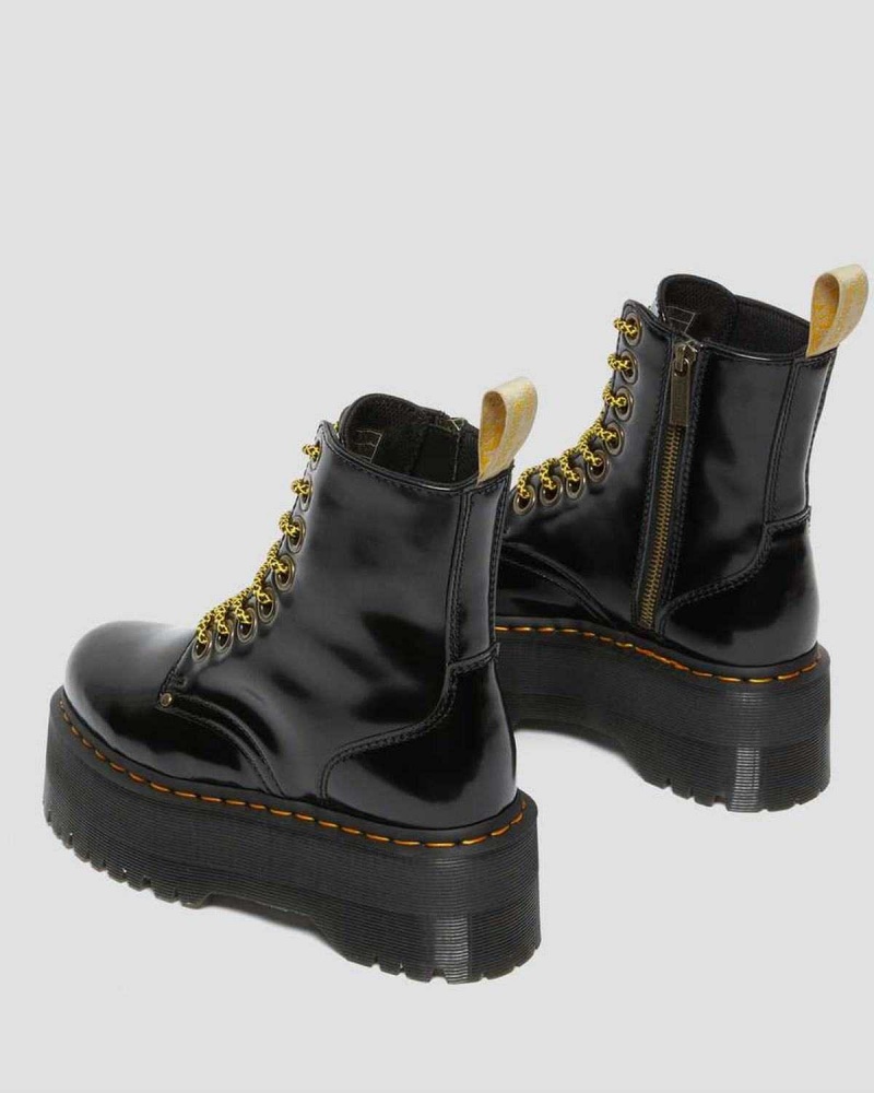 Black DR Martens Vegan Jadon Max Platform Boots | 2847TZXYP