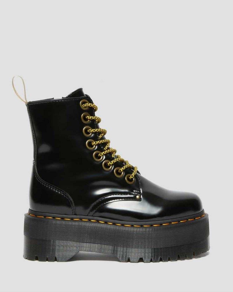 Black DR Martens Vegan Jadon Max Platform Boots | 2847TZXYP