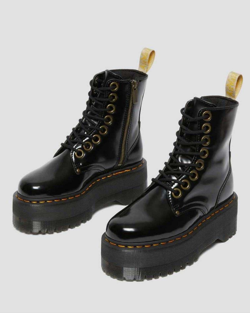 Black DR Martens Vegan Jadon Max Platform Boots | 2847TZXYP