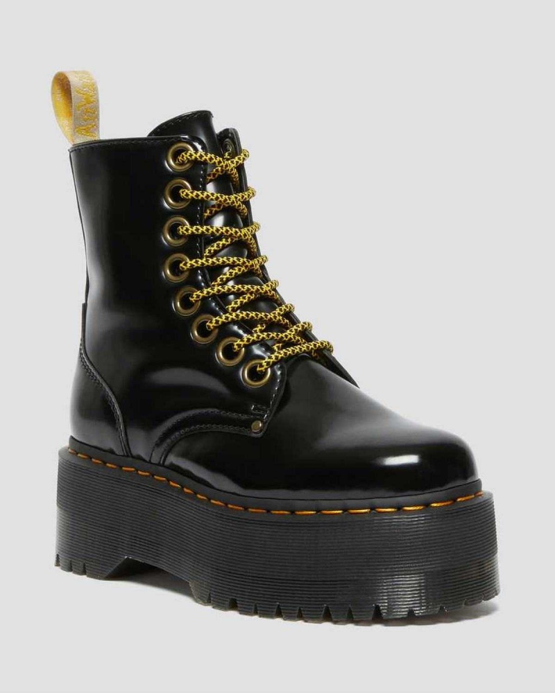 Black DR Martens Vegan Jadon Max Platform Boots | 2847TZXYP