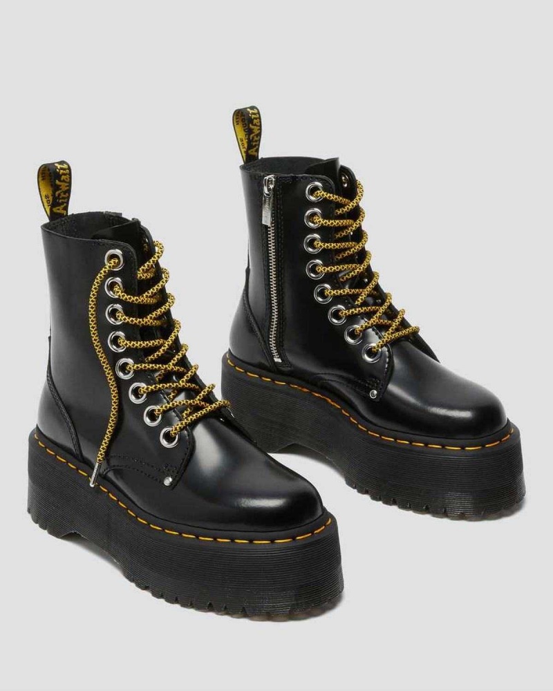 Blue DR Martens Jadon Max Platform Boots | 6524FYGCA