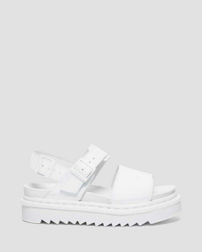 Blue DR Martens Voss Mono Hydro Leather Strap Sandals | 8741HSBYV