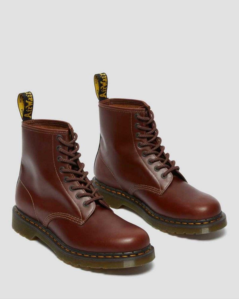 Brown Black DR Martens 1460 Abruzzo Leather Lace Up Boots | 4025ZQVOF